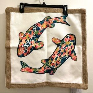 Colorful Koi Fish Pillow Cover Set